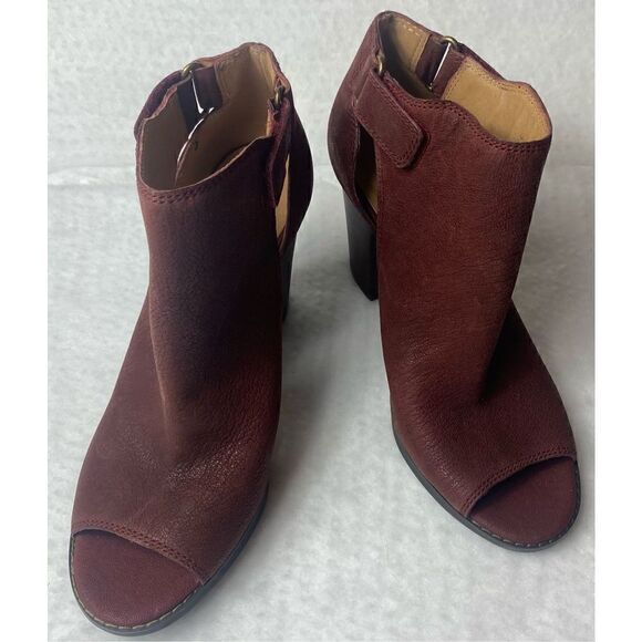 Lucky Brand Lucian Peep Toe Ankle Boots Booties - Picture 1 of 7